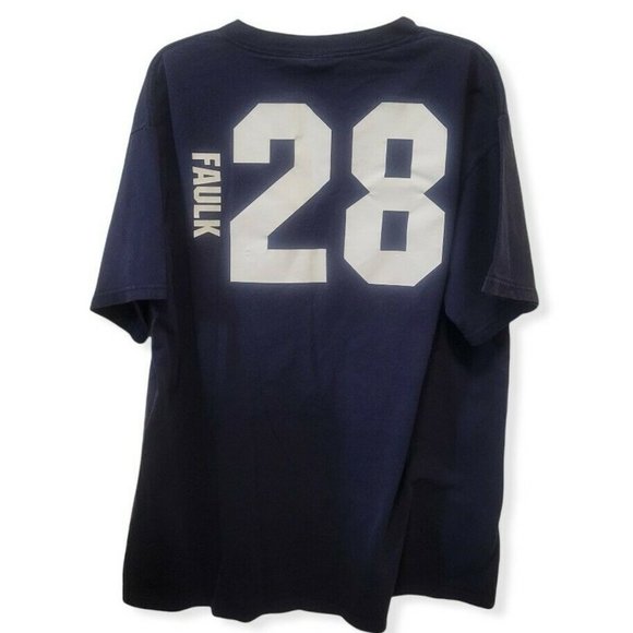 St Louis LA Rams Football 28 Marshall Faulk T-Shirt XL NFL Players Inc Blue - Picture 3 of 6